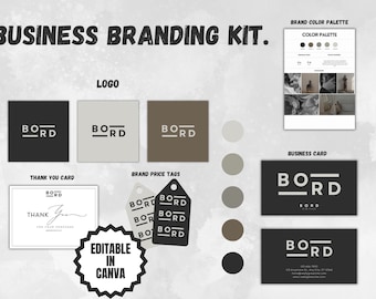 Editable Business Branding Kit: Logo & Mood Board Template