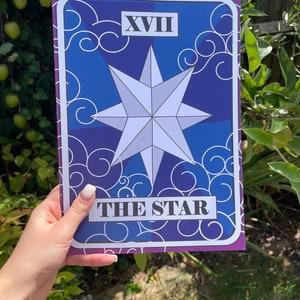 Kunst aan de muur The Star Tarot Card | Studiemuurkunst | Woondecoraties | Leuke muurkunst | Muurkunst slaapkamer