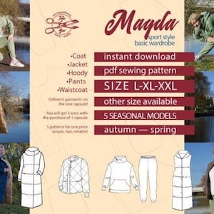 Versatile Clothing Patterns - Coat, Vest, Jacket, Hoody, and Pants