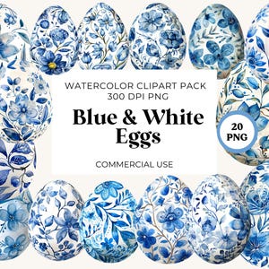 Imágenes prediseñadas de huevos azules y blancos, huevos de Pascua azules y blancos, imágenes prediseñadas de Pascua, huevos de Pascua, huevos estilo Delft, gráficos de huevos