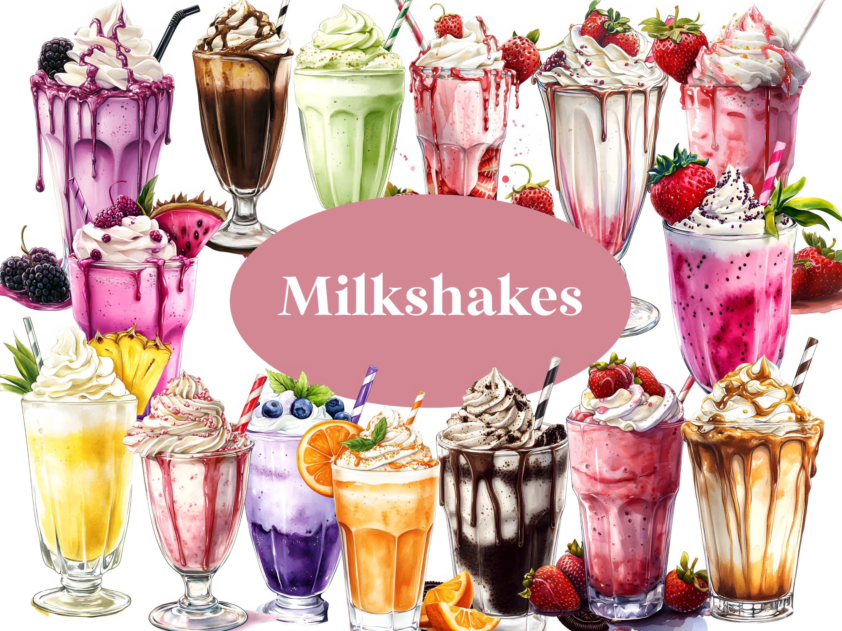 Milkshakes Clipart Graphics PNG Translucent Files, Commercial Use ...