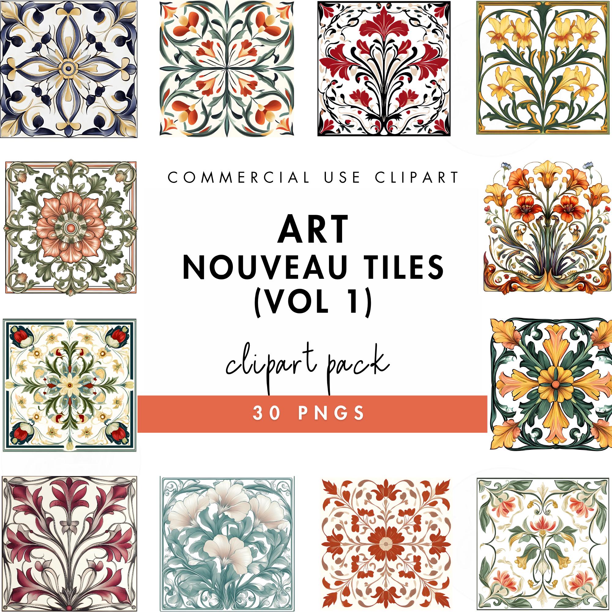 Art nouveau tile - Etsy 日本