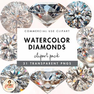 Diamonds Gem Clipart Graphics | Diamond illustrations | Sparkling Diamonds graphics PNG | Scrapbooking | Wall Art | Clothing Apparel designs