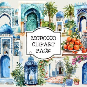 Clipart Maroc, Images clipart marocaines, PNG du Maroc, Cour du Maroc, graphisme marocain, Scrapbook, carnets de voyage, collage, travaux manuels