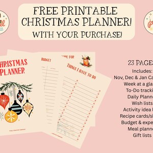 Retro Christmas Bunting Printable: Vintage Holiday Decoration (PDF & JPEG Files) image 9