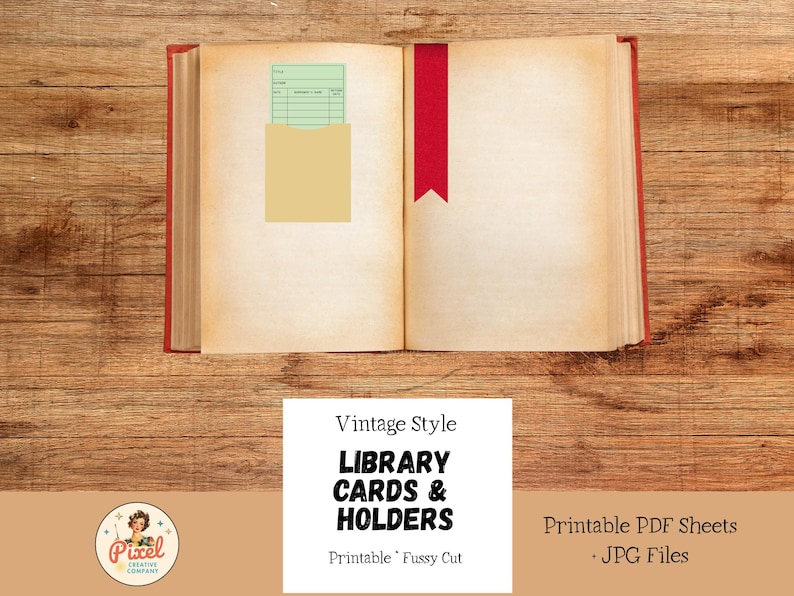 Vintage Library Cards: Printable Ephemera for Junk Journals (PDF & JPG ...