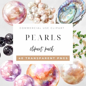 Prachtige parels aquarel illustraties, afdrukbare en hoge resolutie illustraties voor ontwerpers. Kleurrijke, levendige graphics voor creatieve projecten