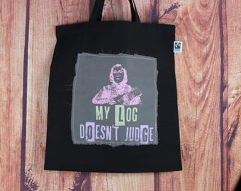 Twin Peaks Log Lady Tote Bag, Fair Trade Cotton, Screen Printed OR Anatomical Breath