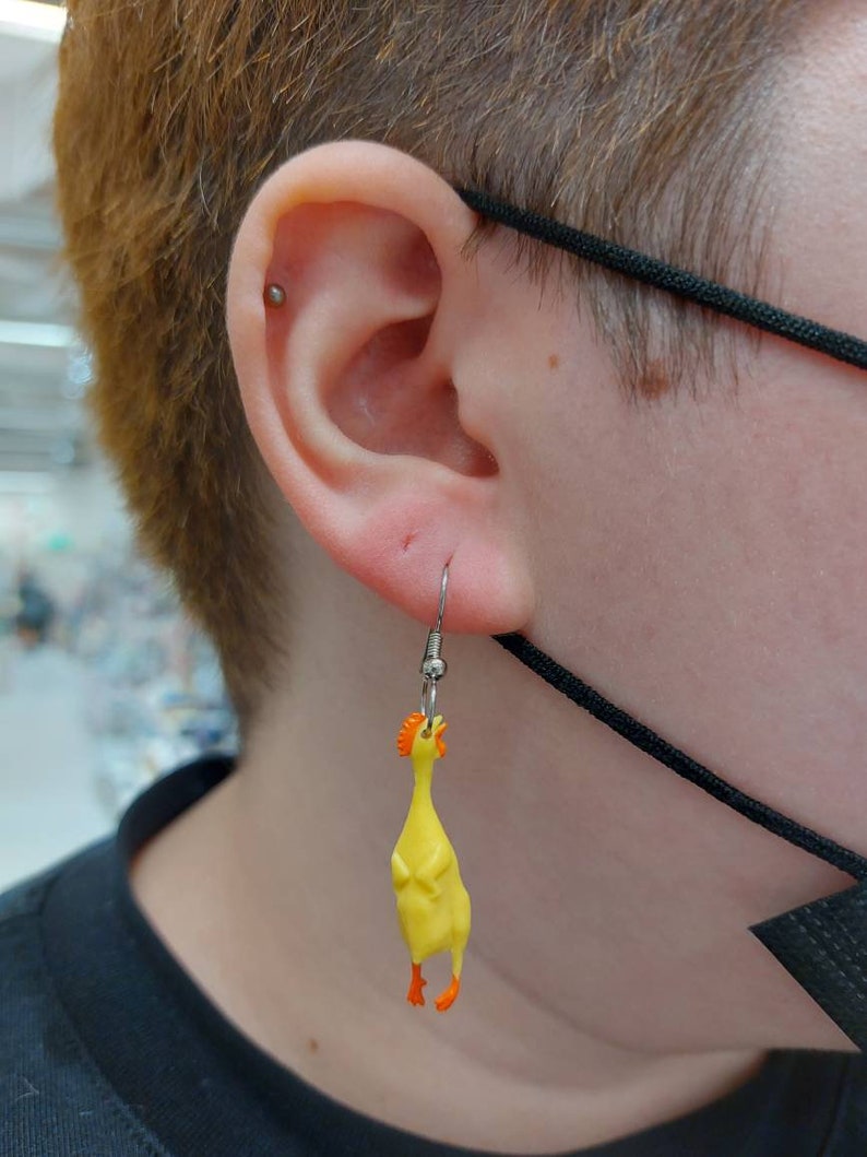 RUBBER CHICKEN EARRINGS: Superfun, Realistic, Cute and Totally Unique Plastic Earrings image 10