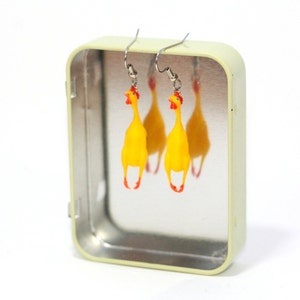 RUBBER CHICKEN EARRINGS: Superfun, Realistic, Cute and Totally Unique Plastic Earrings image 2