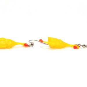 RUBBER CHICKEN EARRINGS: Superfun, Realistic, Cute and Totally Unique Plastic Earrings image 3