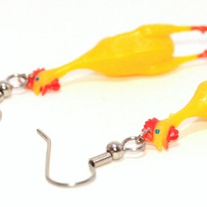 RUBBER CHICKEN EARRINGS: Superfun, Realistic, Cute and Totally Unique Plastic Earrings image 5