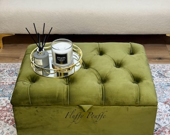 Norah Storage ottoman Footstool Coffee table Pouffe Bench chesterfield declutter living space