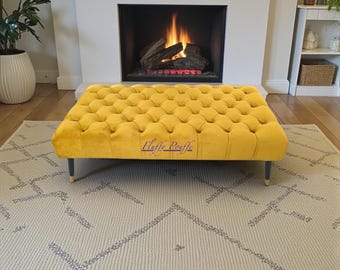 Large Sunshine Footstool Coffee table Pouffe Bench chesterfield