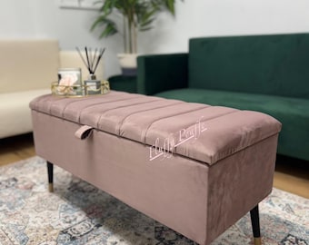 Candy  Storage ottoman Footstool Coffee table Pouffe Bench chesterfield Style