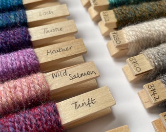 Yarn pegs - Set of 21 Stylecraft Highland Heathers
