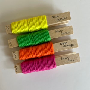 Attache-fils Scheepjes Catona - Lot de quatre toiles de couleur néon