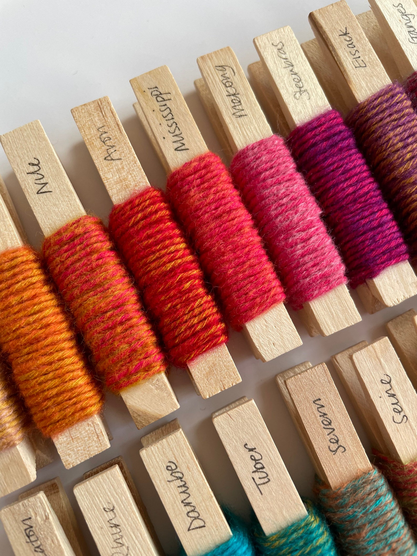 Yarn Pegs Set of 22 Scheepjes River Washed Etsy