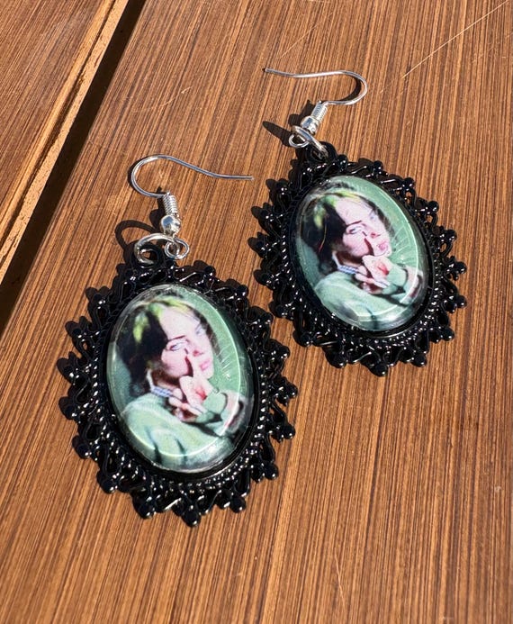 Billie Elish Black Earrings (handmade) #1