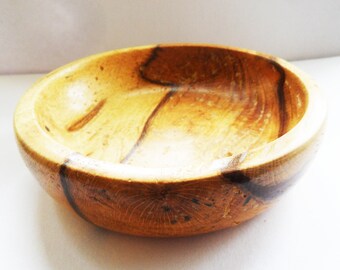 small bowl or trinket dish turned from spalted beech