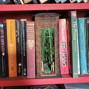Jade path bamboo grove - book nook diorama. lights up.