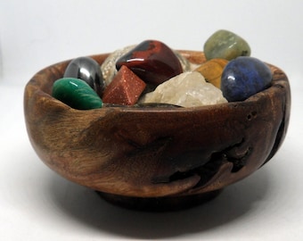 Trinket bowl turned from elm root.