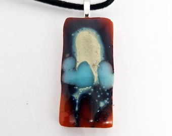 Fused glass necklace - reaction-4