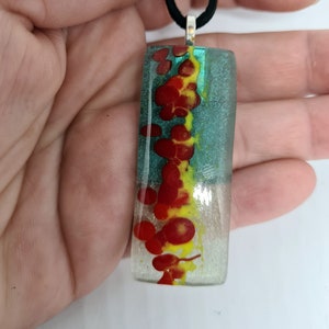 Fused glass necklace colour-20