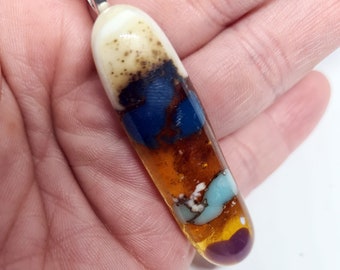 Fused glass necklace - colour-18