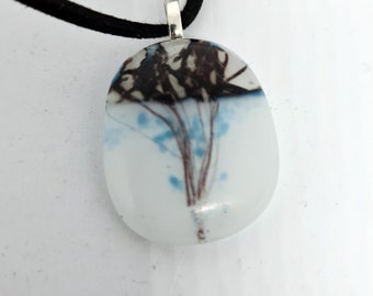 Fused glass necklace - nature-6