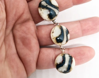 Fused glass necklace - reaction-16