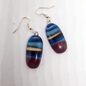 dangling fused glass earrings-1 image 4