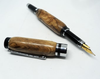 fountain pen turned from burl