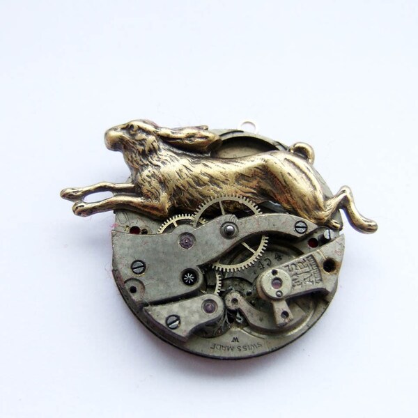 Steampunk Hare broche