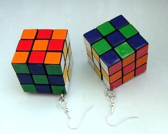 rubiks cube earings