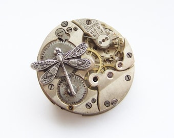 And the dragonfly settles for a time, steampunk brooch