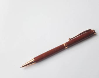 pen turned from padauk wood