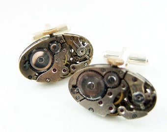 Oval Steampunk Cufflinks