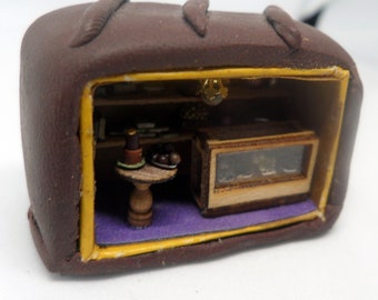 tiny cake shop in a chocolate - 144 scale micro miniature