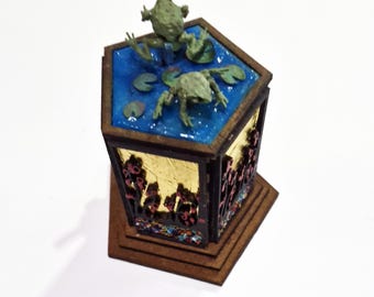 Two frogs in a pond automata