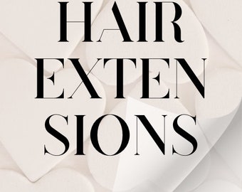 Puede incluir: Papel blanco en forma de corazón con el texto "ALL ABOUT SAFE HAIR EXTENSIONS" en negro. El texto "Created to share knowledge & passion www.hairdefinition.co.uk" también está en negro.
