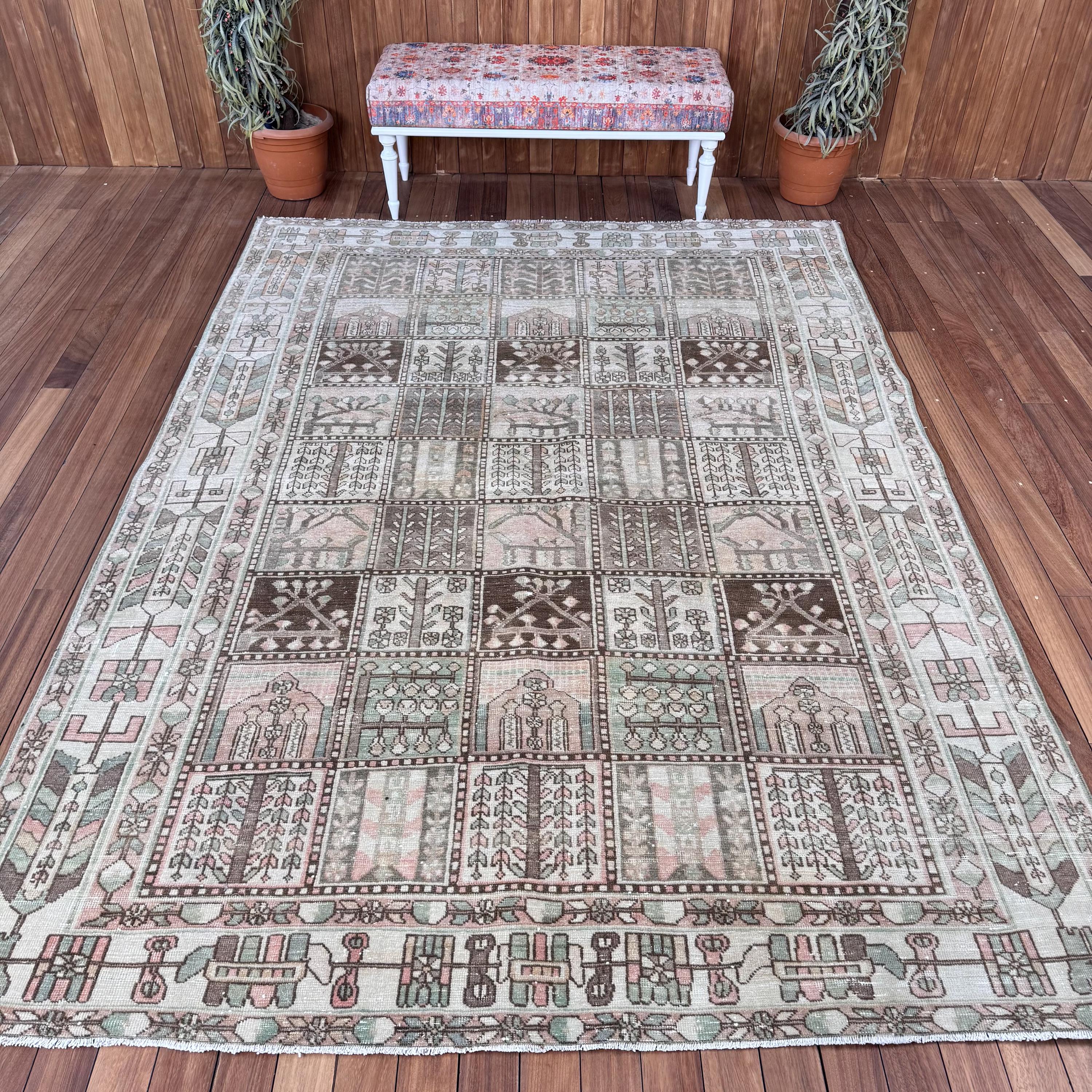 6h限定SALE◎ヴィンテージラグ トルコラグ トルコヴィンテージラグ 207