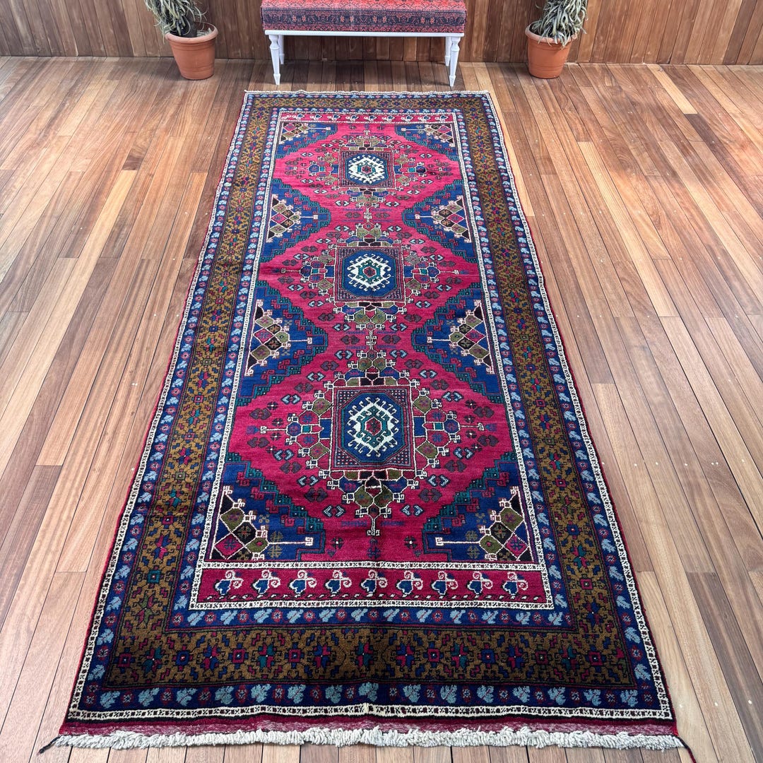 Vintage Rug, Turkish Rug, 5x13 Runner Rug, Rare Oushak Rug, Rugs