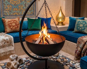 Handcrafted Moroccan Fire Pit – Authentic Iron Masterpiece