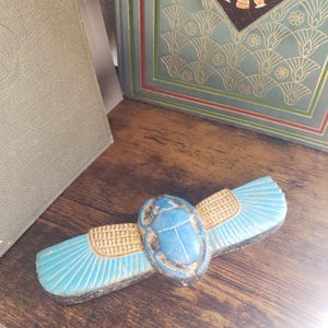 Egyptian Scarab Figurine: God Khepri Amulet, Wall Hanging