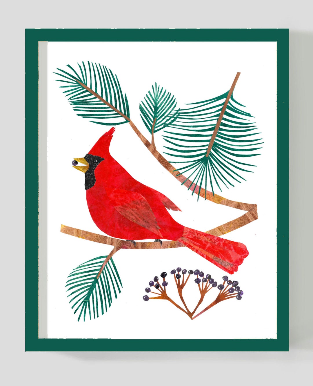 Cardinal in the Pines - 8x10