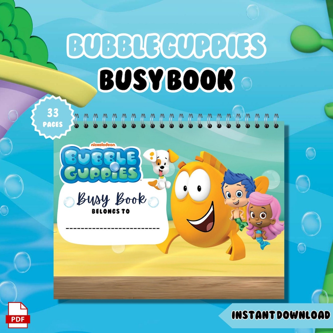 Bubble Guppies Busy Book Printable Preschool Worksheets Homeschool ...