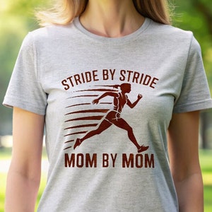 Runner Shirt - Stride By Stride Mom By Mom - Women TShirt Vintage Mom T-shirt Mother&#39;s Day Gift Running Tee Marathon Run Lover