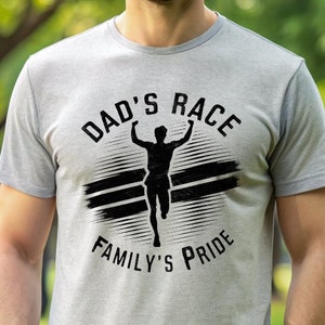Runner Shirt - Dad's Race Family's Pride - Men TShirt, Vintage Dad T-shirt, Father's Day Gift, Running Tee Marathon Run Lover Unisex
