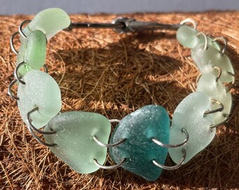 Seaglass Bracelet Seafoam Turquoise